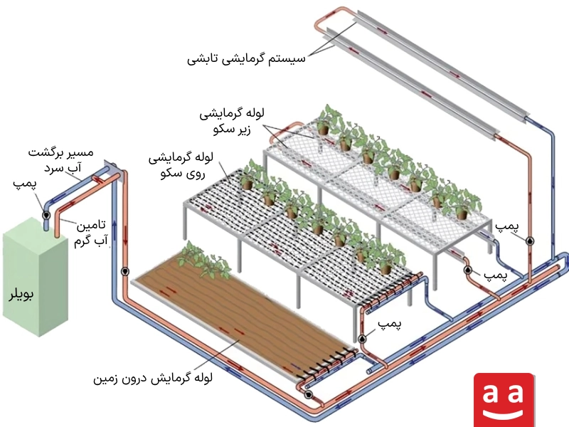 بویلر آب گرم در گلخانهها| رادمن