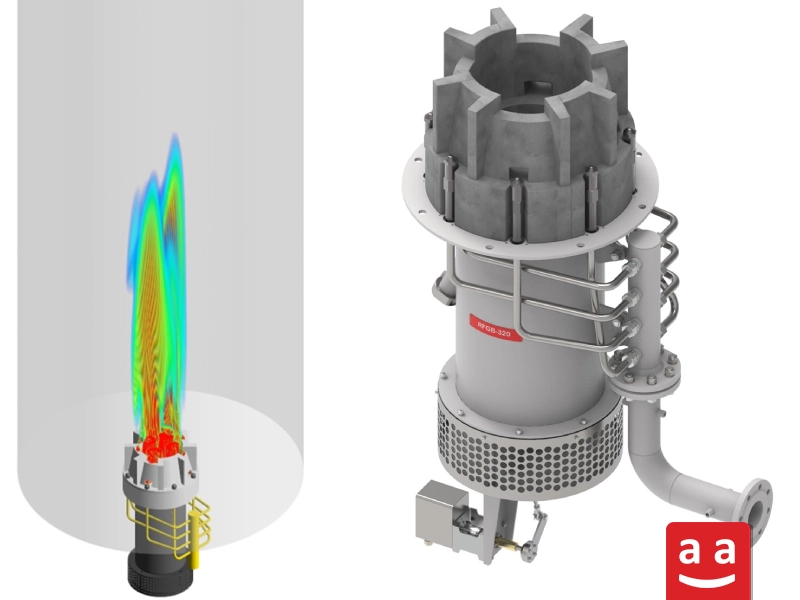 شبیه‌سازی CFD مشعل RFGB-320 | رادمن
