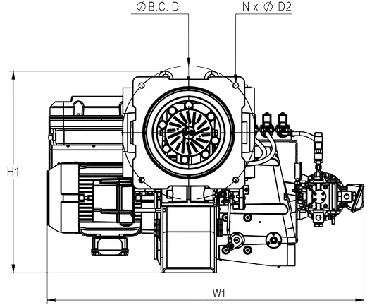 نقشه ابعادی عرضی مشعل RLGB-MC-605/LN | رادمن