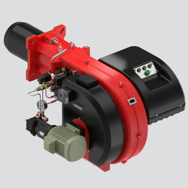 مشعل دو مرحله‌ای دوگانه‌سوز با ظرفیت 1380kW مدل RLGB-145 | رادمن