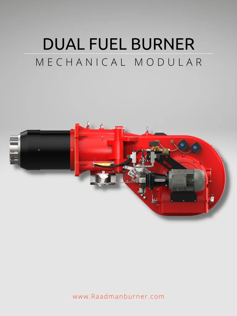 dual fuel mechanical modular monoblock burner