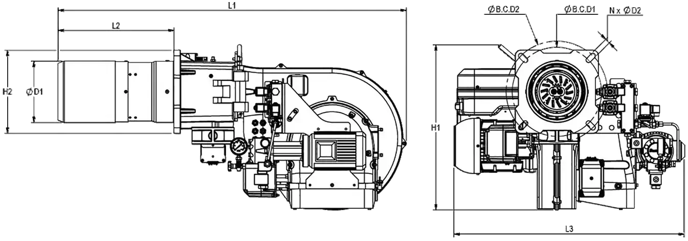 RLGB-M-255-Diagram DUAL FUEL ELECTRICAL MODULAR MONO BLOCK BURNER