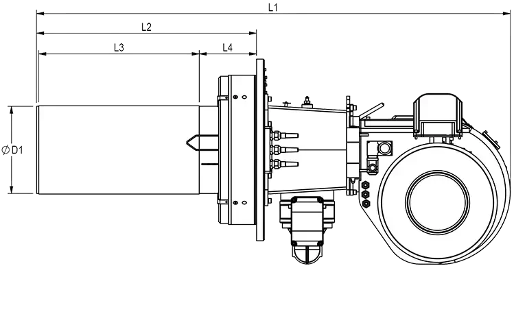 RPB-M-80-PM-Dimension-1 post mixed burner a types of premix burners