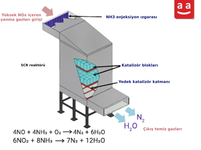 SCR reaktörünün şeması | raadman 