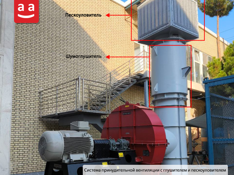 Система принудительной вентиляции с глушителем и пескоуловителем | Raadman