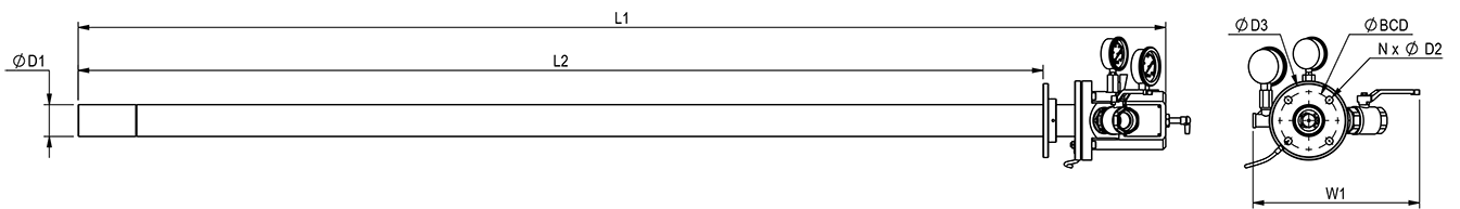 Dimension of Ingniter Model RIS-206-500 | Raadman Burner