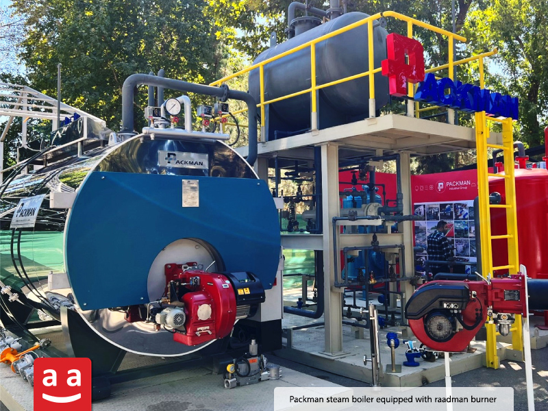 A Guide to Choosing Appropriate Burner for Industrial Boiler 1 Raadman burner connected to Packman steam boiler | raadman