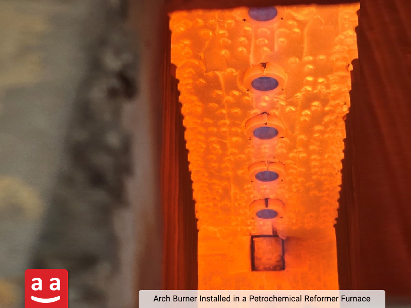 A View of Arch Burners Mounted in an Industrial Reformer Furnace | raadman